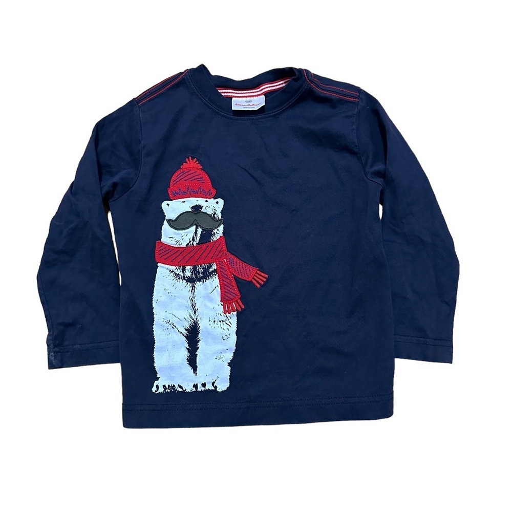 Hannah Andersson Polar Bear Appliqué Long Sleeve Top - Picture 6 of 6